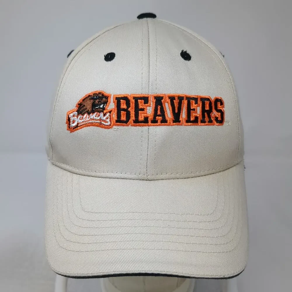 Captivating Headgear Oregon State Beavers NCAA Hat Beige One Size Strapback